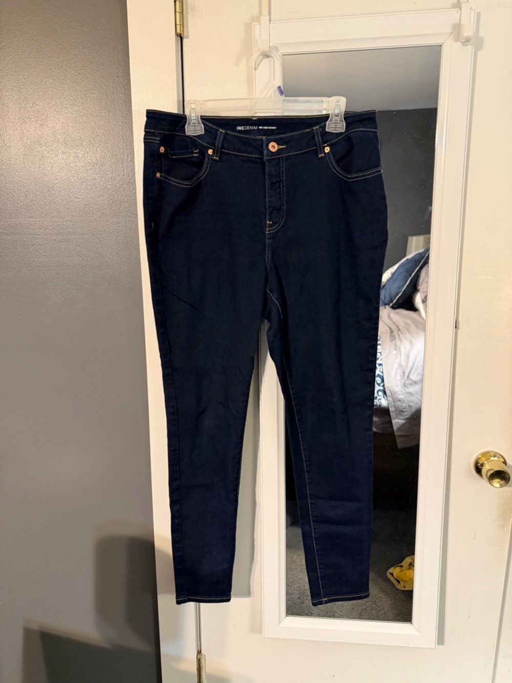 White House Black Market Dark Navy Skinny Jeans